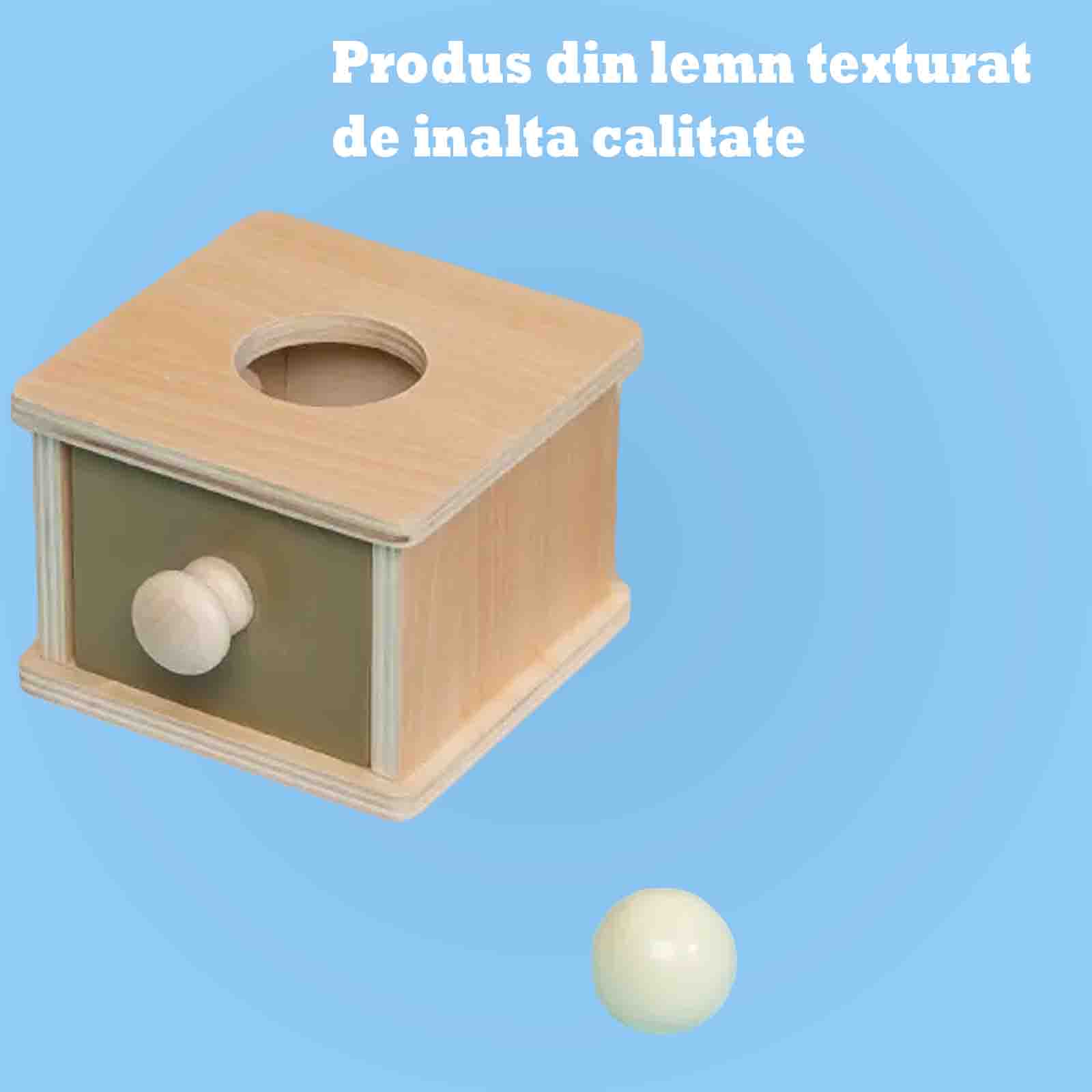 cutia permanentei din lemn cu bila